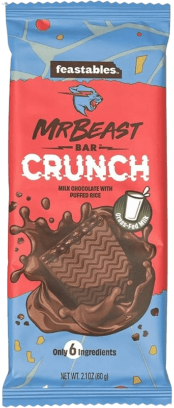 Mr Beast Crunch & Puffed Rice Chocolate Bar 60g