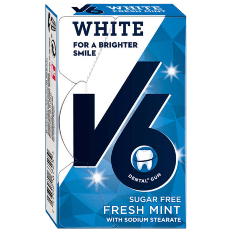 V6 White Fresh Mint 24g Box