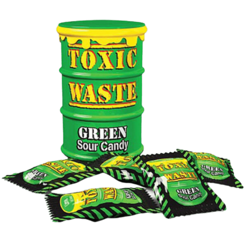 Toxic Waste Green Sour Candy Drum 42g