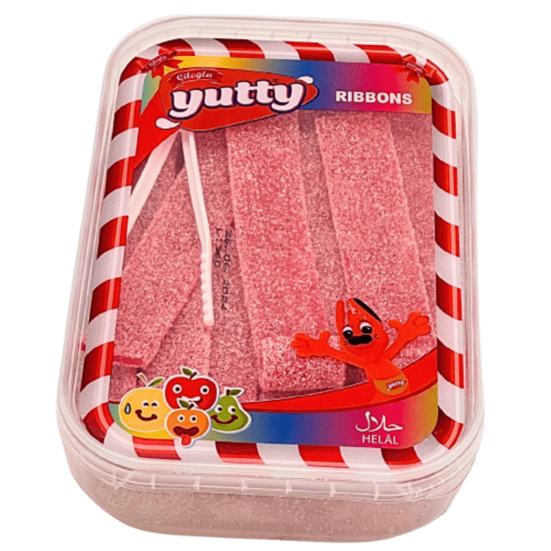 Yutty Ribbons Sour Strawberry 300g