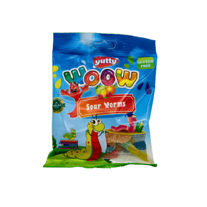 Yutty Woow Sour Worms, 150g