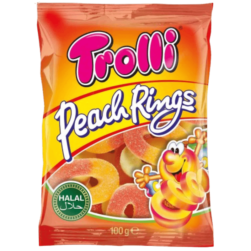 Trolli Sour Peach Rings Halal 100g